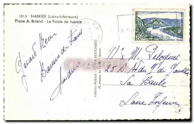 Palácio de Justiça — Nantes — Edições Tince Bouchaud — Verso