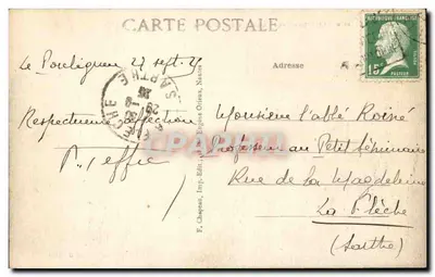 Batz (Loire-Inf.) — Uma Onda Monstruosa na Ponte — F. Chapeau, Imp. Eugène Orienx — Verso