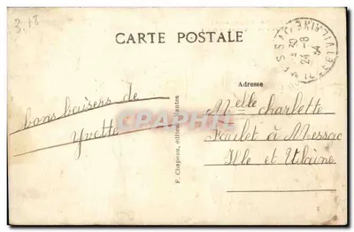 La Baule-les-Pins (Loire-inf.) — Avenida dos Tilos e Praça dos Palmeiros — F. Chapeau, editor em Nantes — Verso