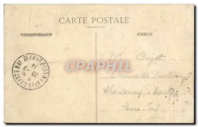 Châteaubriant — Igreja de São Nicolau com seu campanário de 70m — Fototipia Lacroix, Châteaubriant — Verso