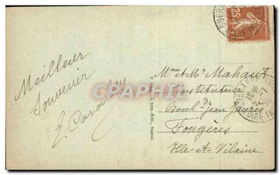 Guérande (Loire-Inf.) — Route naar Saillé - Rochers de Krémaguen — uitgever F. Cansac, n°179 — Achterkant