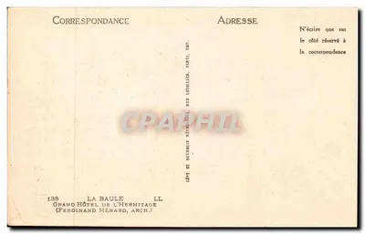 Wielki Hotel Hermitage — La Baule — wyd. LL — Rewers