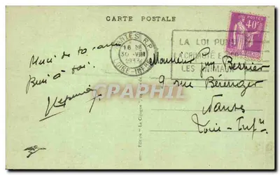 Nantes — Most przeładunkowy — Wydawnictwo 'La Cigogne' — Rewers