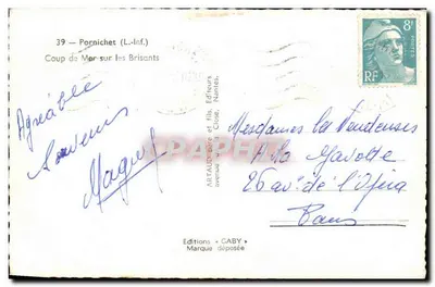 Coup de Mer sur les Brisants — Pornichet (L.-Inf.) — Éditions Gaby — Achterkant