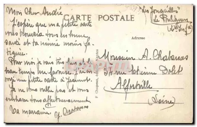 Le Pouliguen (Loire-Inf.) — Vista da Baule, tomada da Praia — F. Chapeau, editor Nantes — Verso