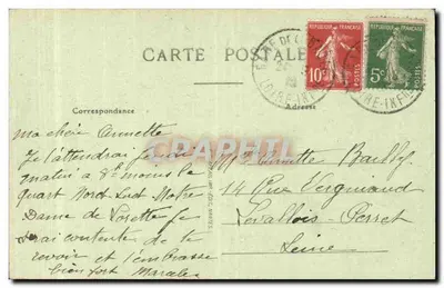 La Baule (Loire-Inf.) — Die Strandpromenade bei Flut in Richtung Poulguen — 45 — Rückseite