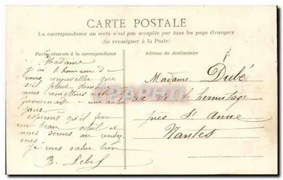 NANTES — Estátua do Coronel de Villebois-Mareuil — R. Lebel, n°44 — Verso