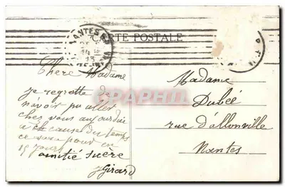 NANTES — Katedra i Zamek przy brzegu Loiry — Zbiór F. Chapeau, Nantes - 3e mille — Rewers