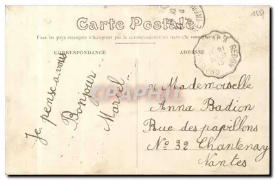 Guéméné-Penfao (L.-Inf.) — A Igreja — Coleção Chapeau-Mates — Verso