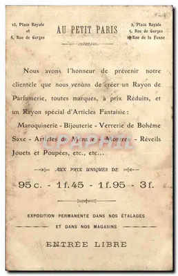 NANTES - Place Royale, rues de Gorges et de la Fosse — éditeur Phototypie Vassellier, Nantes — Rewers