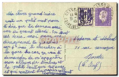 Clisson (Loire-Inf.) — Widok brzegów rzeki Moine, Kościoła Trójcy Świętej i Starego Klasztoru — Grafika, Wyd. Édul, Nantes — Rewers