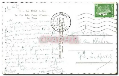 La Baule (L.-Atl.) — De Mooiste Strand van Europa — uitgave door Artaud & Fils — Achterkant