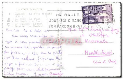 Côte d'Amour — Souvenir de la Côte d'Amour — Éditions La Baule — Achterkant