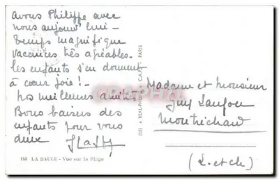 La Baule — Widok na plażę — C.A.A. (wydawca) — Rewers