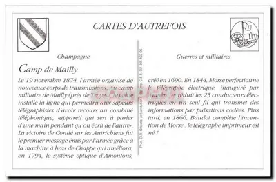 REPRODUÇÃO Militaria No acampamento de Mailly Telegrafia sem fio Instalação do posto — Verso