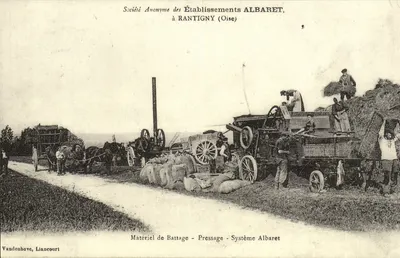 REPRODUÇÃO Rantigny Materiel de battage Pressage Systeme Albaret