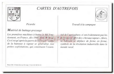 REPRODUÇÃO Rantigny Materiel de battage Pressage Systeme Albaret — Verso
