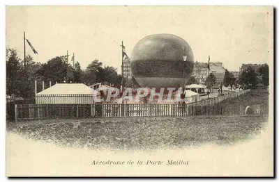 REPRODUÇÃO Paris Aeródromo da Porte Maillot Dirigível Balão