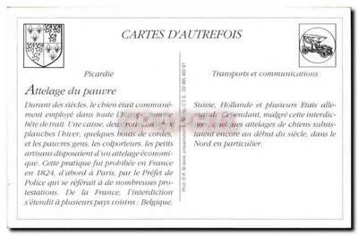 REPRODUÇÃO Lille Atrelado de cães dog cão Feridos Militares Militaria — Verso