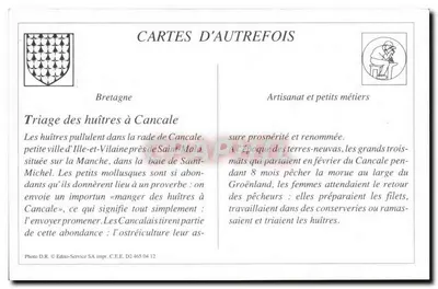 REPRODUCTION Cancale Triagowanie ostrych pieczarek Pejce — Rewers