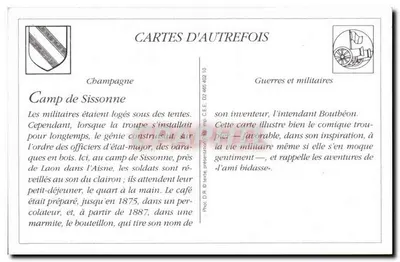 REPRODUÇÃO Camp de Sissonne le reveil Militaria — Verso