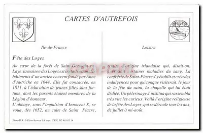 REPRODUKCJA Fête des Loges Allee de legion d'honneur Saint Germain en Laye — Rewers