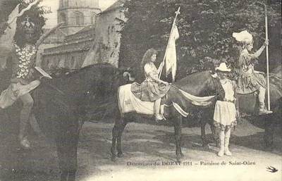 REPRODUÇÃO Ostensions do Dorat 1911 Paróquia de Saint ouen Festa História Cavalo