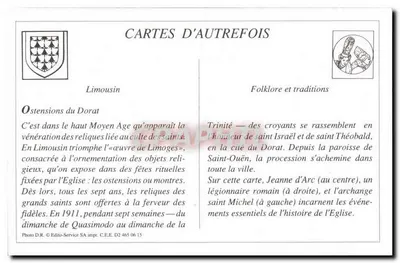 REPRODUÇÃO Ostensions do Dorat 1911 Paróquia de Saint ouen Festa História Cavalo — Verso