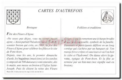 REPRODUÇÃO Pont Aven Fêtes des ajoncs d'or A sala de espetáculos no bosque de M. Madame Borel no palco — Verso