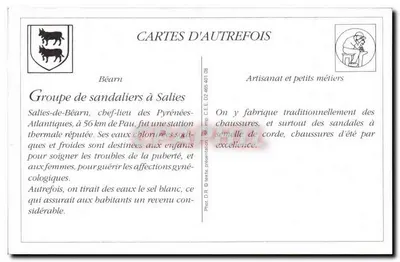 REPRODUÇÃO Salies de Bearn Grupo de sandalistas Artesanato — Verso