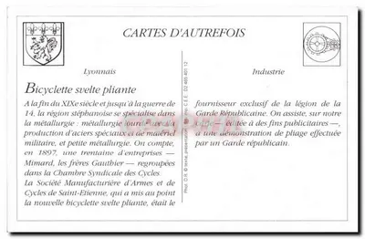 REPRODUÇÃO MAnUFRaNCE Saint Etienne Bicicleta Svelte Pliante Velo Cycle — Verso