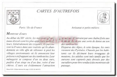 REPRODUÇÃO Os pequenos ofícios de Paris O homem que mostra ursos — Verso