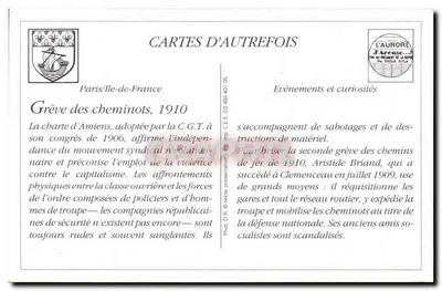 REPRODUÇÃO Greve dos Ferroviários 1910 Locomotiva desligada pelos grevistas e colocada transversalmente em um trilho Trem — Verso