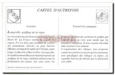 REPRODUCTION Etablissement de Viticulture et d'horticulture Le grettage de la vigne Buisson Longeville Meuse — Rewers