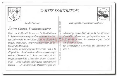 REPRODUÇÃO Saint Cloud A Sena e o embarcadouro — Verso