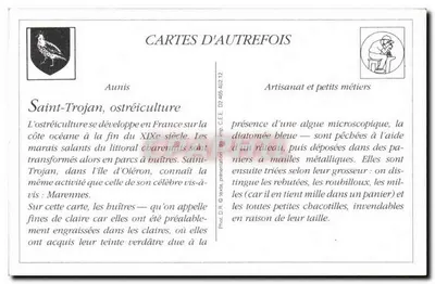 REPRODUKTIE Ile d'oleron St Trojan Verpakking van mosselen Vangst — Achterkant