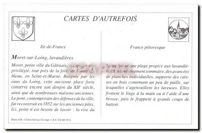 REPRODUZIONE Moret sur Loing Il ponte e le lavandaie — Verso