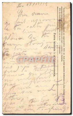 Korespondencja Armii Republiki — Karta w zwolnieniu — Verrières-lès-Dijon, Jura — Rewers