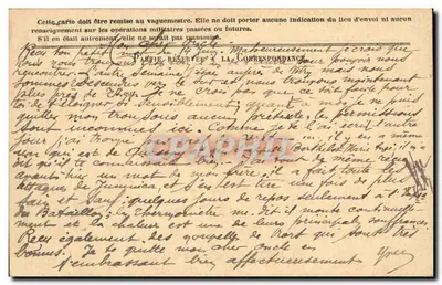 Korespondencja Armii Republiki — Karta w zwolnieniu — Republika Francuska — Rewers