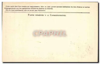Correspondência das Forças da República — Carta em franquia — Stern Gravure — Verso