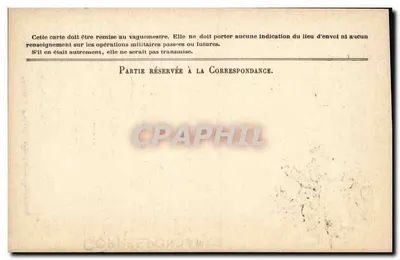 Correspondência das Forças da República — Carta em franquia — Editor Stern — Verso