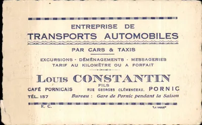 PORNIC — Empresa de Transportes Automotores — Louis Constantin Fils
