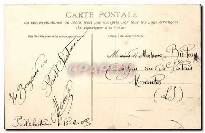 Pont-Château — O Calvário — Editor não identificado, número de série não visível — Verso