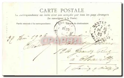 Nantes - Die Säule Louis XVI — Edition Artaud-Nozais, Nr. 38 — Rückseite