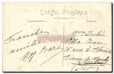 Préfailles (Loire Inf.) — A Praia vista do Mar — Artaud e Nozais, Nantes — Verso