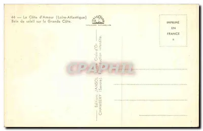 De Côte d'Amour — Zonbad in de Grande Côte — Uitgave JANSOL, CHAMBERY — Achterkant
