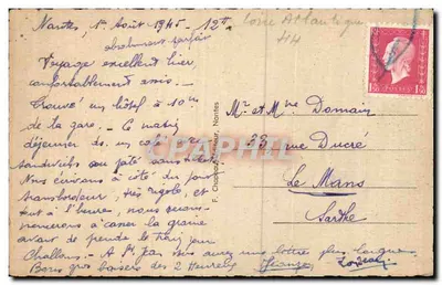 NANTES — Un coin du Jardin des Plantes — Joël, n°24 — Verso
