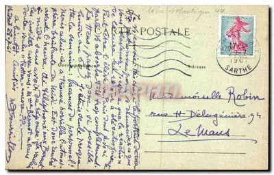 Batz (Loire-Inf.) — Binnenkant van de Kerk, Sint Margaretha — Uitgever: Arté Postale, n° 120 — Achterkant
