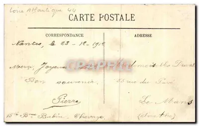 NANTES — O Palácio de Justiça — editor não visível — Verso