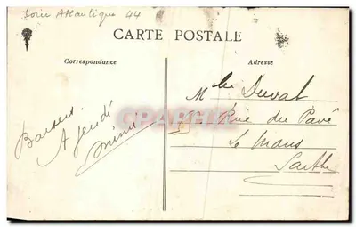 Nantes - Quai de la Fosse — vista urbana com hotéis e quai — editor Artaud-Nozais, n°86 — Verso